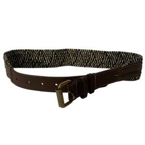 ❌❌J. CREW Women’s Brown and Black Woven Belt